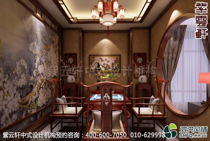 通简约中式风格店面展厅装修效果图_装修图库
